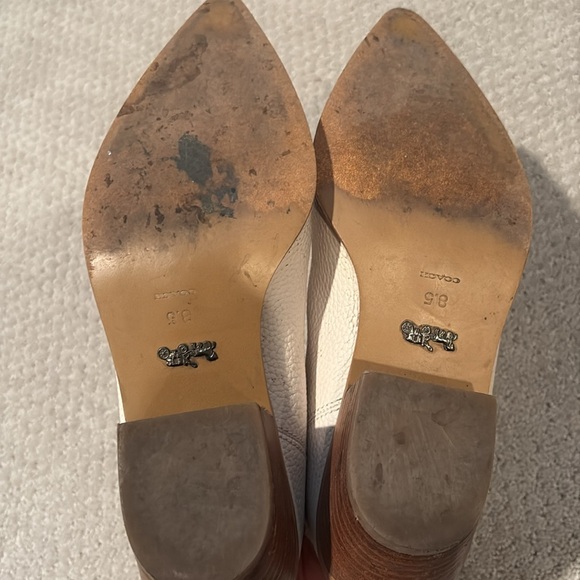 Coach Melody Western Cowboy Boots Ivory White | size 38.5 US - Picture 10 of 14